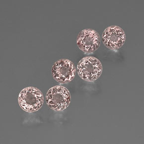 Morganite naturale rosa da  ct, taglio rotondo, VS