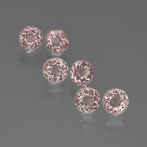 Morganite naturale rosa da  ct, taglio rotondo, VS