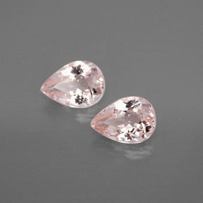 Gemme di Morganite Rosa salmone naturale da  ct, Forma a pera, VS