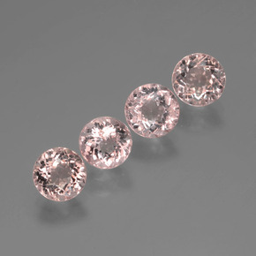 Morganite naturale rosa da  ct, taglio rotondo, VS