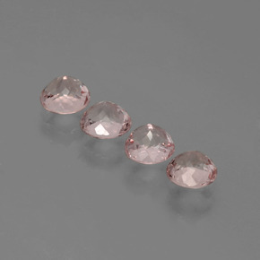 Morganite naturale rosa da  ct, taglio rotondo, VS