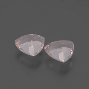 Gemme di Morganite Rosa chiaro naturale da  ct, Taglio trillion, VVS-VS