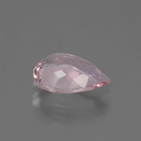 Morganite Rosa chiaro naturale da 1.18 ct, Forma a pera, VS