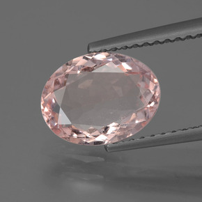 Morganite naturale rosa da 1,58 ct, taglio ovale, VS