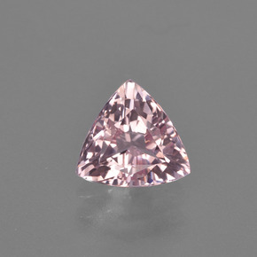 Morganite Rosa chiaro naturale da 1.21 ct, Taglio trillion, VVS-VS