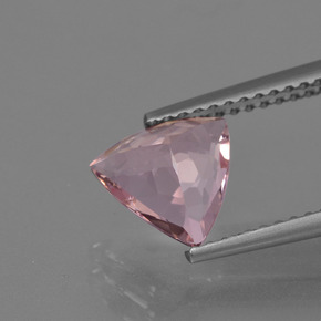 Morganite Rosa chiaro naturale da 1.21 ct, Taglio trillion, VVS-VS