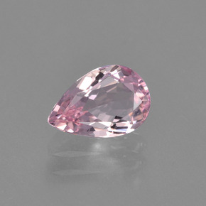 Morganite Rosa chiaro naturale da 0.83 ct, Forma a pera, VVS-VS
