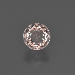 Morganite Rosa chiaro naturale da 0.76 ct, Taglio rotondo, VS