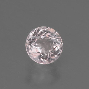Morganite Rosa chiaro naturale da 0.52 ct, Taglio rotondo, VS