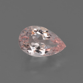 Morganite Rosa chiaro naturale da 0.68 ct, Forma a pera, VVS