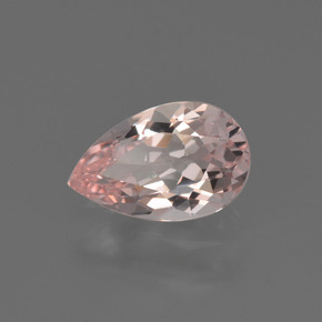 Morganite Rosa chiaro naturale da 0.68 ct, Forma a pera, VVS