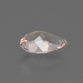 Morganite Rosa chiaro naturale da 0.68 ct, Forma a pera, VVS