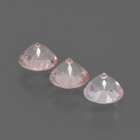 Gemme di Morganite Rosa chiaro naturale da  ct, Taglio rotondo, VS