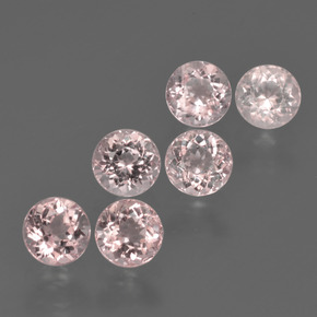 Gemme di Morganite Rosa chiaro naturale da  ct, Taglio rotondo, VS