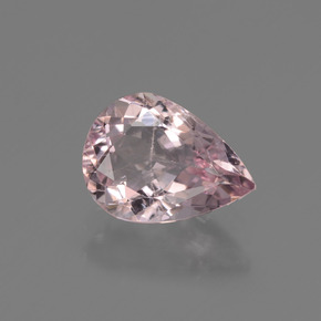 Morganite naturale rosa da 1,08 ct, taglio a pera, VS