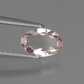 Morganite naturale rosa da 0,44 ct, taglio ovale, VVS-VS