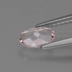 Morganite naturale rosa da 0,44 ct, taglio ovale, VVS-VS