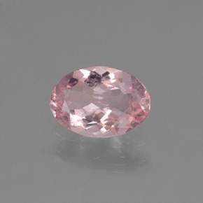 Morganite Rosa chiaro naturale da 0.84 ct, Taglio ovale, VS