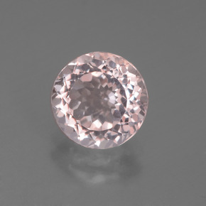 Morganite Rosa chiaro naturale da 1.44 ct, Taglio rotondo, VS