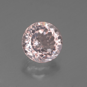 Morganite Rosa chiaro naturale da 1.44 ct, Taglio rotondo, VS