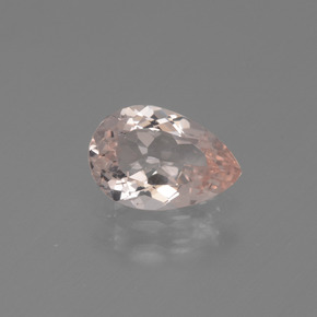 Morganite Rosa chiaro naturale da 1.07 ct, Forma a pera, VVS-VS