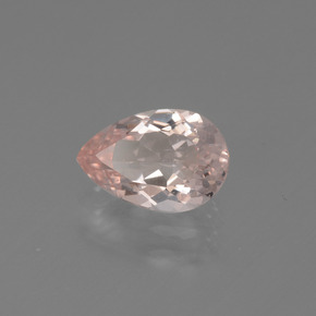 Morganite Rosa chiaro naturale da 1.07 ct, Forma a pera, VVS-VS