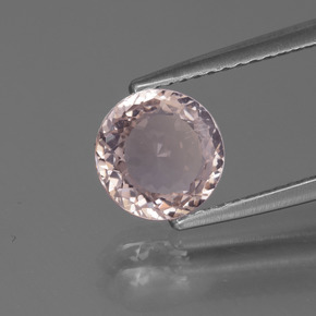 Morganite naturale rosa da 1,23 ct, taglio rotondo, VVS-VS