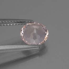 Morganite naturale rosa da 1,23 ct, taglio rotondo, VVS-VS