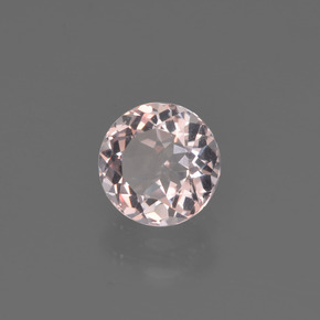 Morganite naturale rosa da 0,62 ct, taglio rotondo, VVS-VS