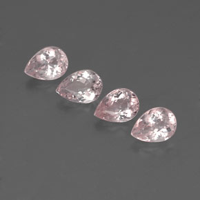 Gemme di Morganite Rosa chiaro naturale da  ct, Forma a pera, VS