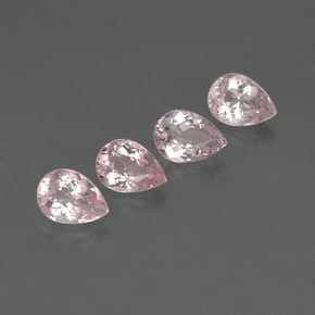 Gemme di Morganite Rosa chiaro naturale da  ct, Forma a pera, VS
