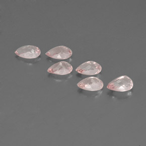 Gemme di Morganite Rosa salmone naturale da  ct, Forma a pera, VVS-VS