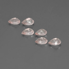 Gemme di Morganite Rosa salmone naturale da  ct, Forma a pera, VVS-VS
