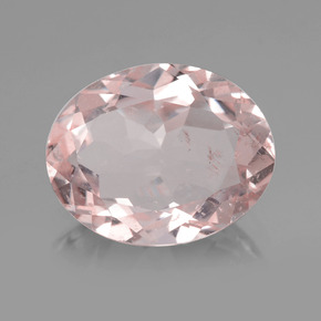 Morganite Rosa chiaro naturale da 1.81 ct, Taglio ovale, VS