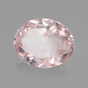 Morganite Rosa chiaro naturale da 1.81 ct, Taglio ovale, VS