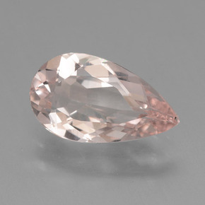 Morganite naturale rosa da 1,51 ct, taglio a pera, VVS-VS