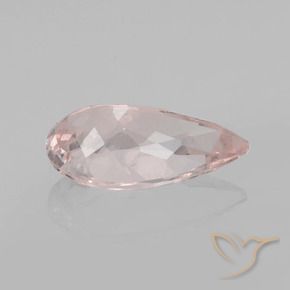 Morganite rosa fenicottero naturale da 1.69 ct, Forma a pera, VS-SI