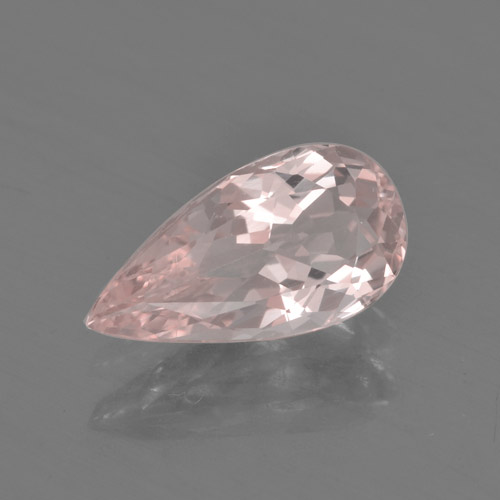 Morganite naturale rosa da 1,39 ct, taglio a pera, VVS-VS