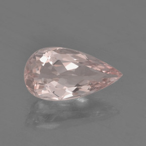 Morganite naturale rosa da 1,39 ct, taglio a pera, VVS-VS
