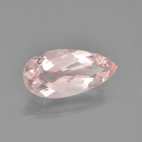Morganite naturale rosa da 1,53 ct, taglio a pera, VVS-VS