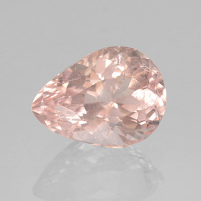 Morganite naturale rosa da 1,71 ct, taglio a pera, VS-SI
