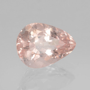 Morganite naturale rosa da 1,71 ct, taglio a pera, VS-SI