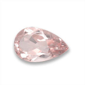 Morganite naturale rosa da 1,45 ct, taglio a pera, VVS-VS