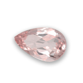 Morganite naturale rosa da 1,45 ct, taglio a pera, VVS-VS