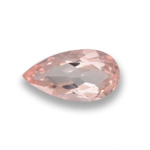 Morganite Rosa medio naturale da 0.64 ct, Forma a pera, VVS