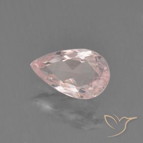 Morganite Rosa chiaro naturale da 0.55 ct, Forma a pera, VVS-VS