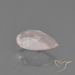Morganite Rosa chiaro naturale da 0.55 ct, Forma a pera, VVS-VS