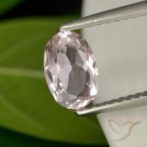Morganite rosa fenicottero naturale da 0.82 ct, Ovale, VVS-VS