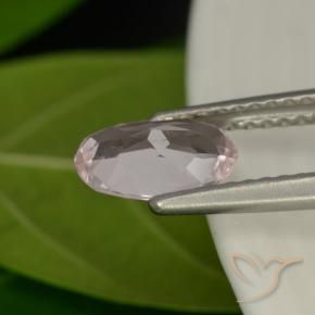 Morganite rosa fenicottero naturale da 0.82 ct, Ovale, VVS-VS