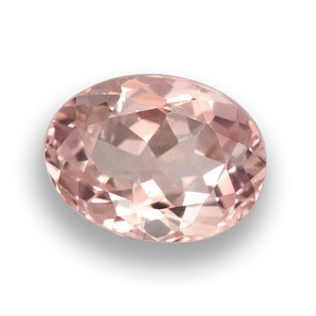 Morganite naturale rosa da 0,96 ct, taglio ovale, VS